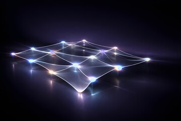Obraz premium Futuristic Digital Network Connection Background