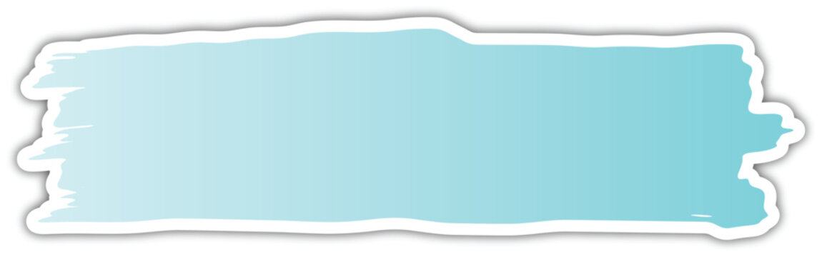 blue brush stroke sticker paint swipe highlight banner abstract vector element