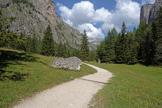 The Langental valley is a U-shaped glacial valley in South Tyrol, Italy, branching off from Val Gardena near Selva di Val Gardena. In summer, the valley offers many hiking trails