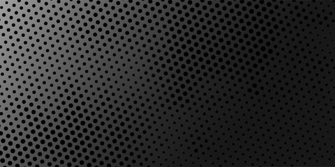 Abstract halftone star dotted round patter. White geometric shape with gradient effect on black background. modern.