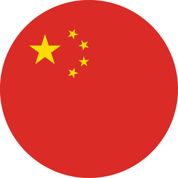 China Circle Round Flag China Flag Vector