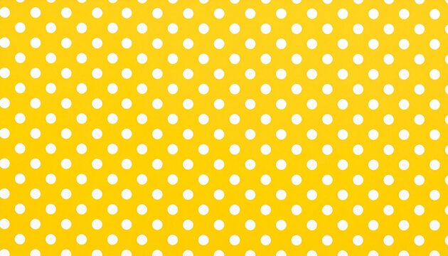 Yellow background with white polka dots in grid