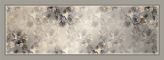 digital floral silk scarf pattern  © remember