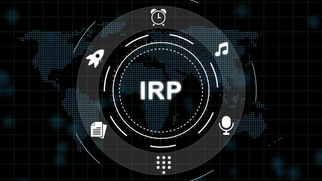IRP Business Concept with Modern Digital and digital technology background business background.