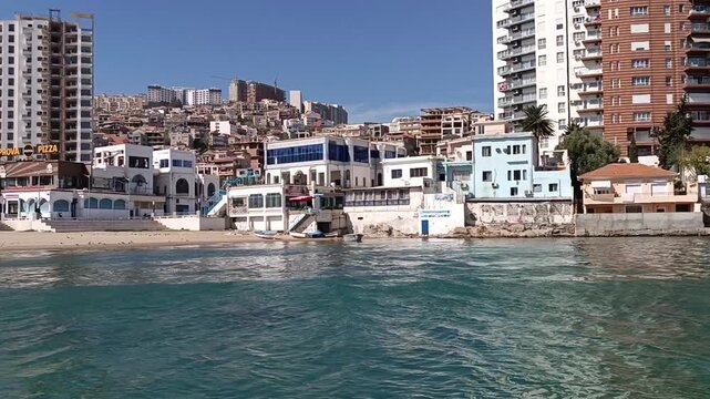 Residential buildings on the Mediterranean coast in Annaba, Algeria