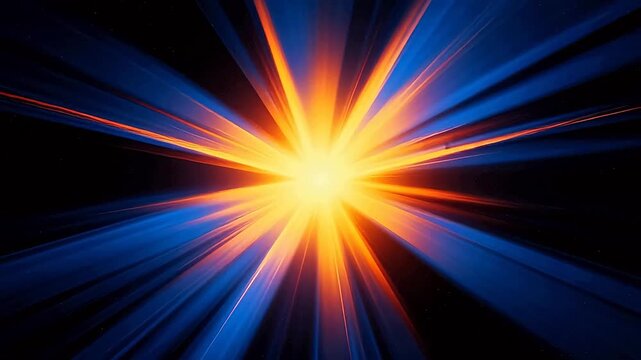 RadiantOrangeLightBurstwithBlue-BlackRays