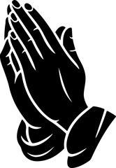 Christian Worship Prayer Silhouette with Cross and Holy Spirit Dove