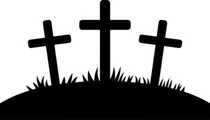 Christian Worship Prayer Silhouette with Cross and Holy Spirit Dove