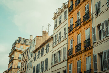 Obraz premium Charming european architecture with colorful facades and classic design