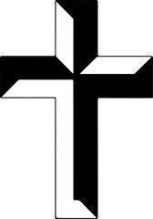 Three Crosses Hill Silhouette Christian Symbol