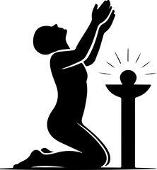 Three Crosses Hill Silhouette Christian Symbol