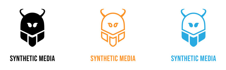 Naklejka premium Synthetic media logos