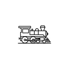 Vintage steam locomotive icon