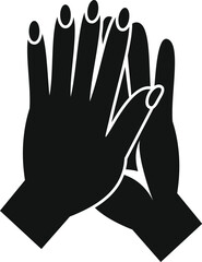 Obraz premium Silhouetted hands engaged in clapping, symbolizing applause, success, gratitude, and congratulations