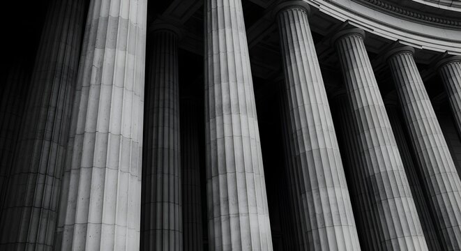 Majestic ancient columns standing tall in a grand architectural setting