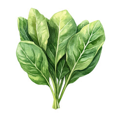 Obraz premium Mustard Greens, playful watercolor vector depicting lively antics and expressive gestures, isolated on a white background.