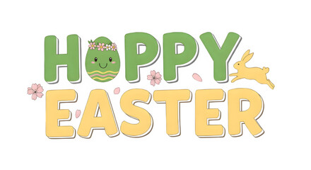 Naklejka premium Hoppy easter isolated on transparent background