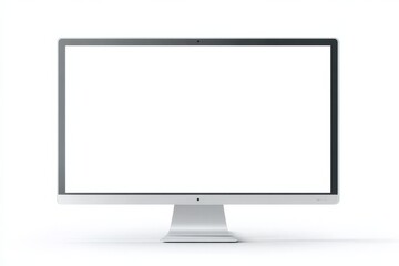 Fototapeta premium Minimalist modern computer monitor with blank white screen