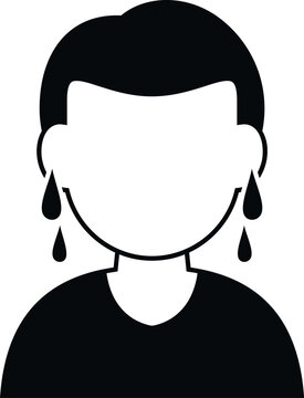 Person's head with blood drops flowing from both ears, depicting an earbleed injury