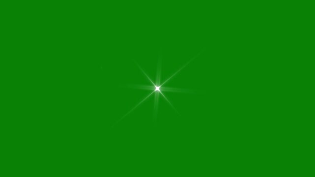 Twinkling stars animation, twinkle star glitter sparkle, white cartoon blinking stars, flat vector doodle sparkle, glowing light trails, 2D shining twinkle effect with green screen background in 4k