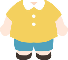 어린이를 위한 유치원복 옷 일러스트