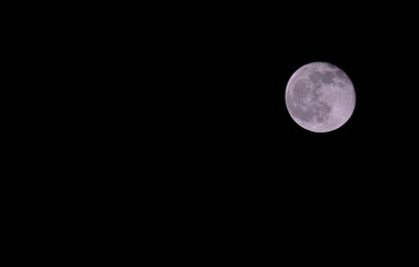 Obraz premium full moon on black background