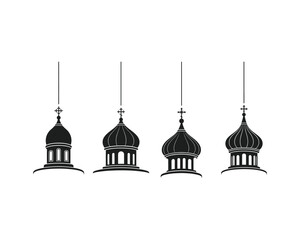 Obraz premium Four architectural domes with distinctive designs