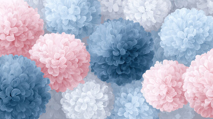 Soft Pastel Floral Cluster Pattern