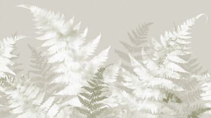 Close-Up of Delicate Fern Leaves on a Soft Background