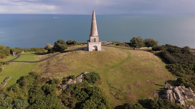 Aerial view of Killiney Hill in Dublin, Ireland
