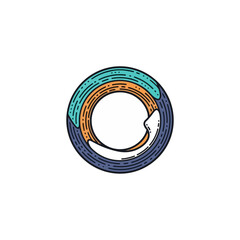 Abstract geometric illustration with circular design elements