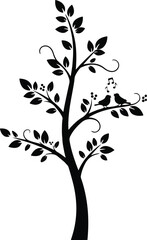 vector tree silhouette