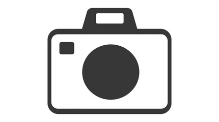 Camera Icon Vector Illustration | Black and White Photography Symbol | Editable Graphic for Photo, Media, Digital Interface, and Creative Design Projects