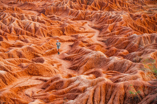Unique landscape of Tatacoa Desert in Colombia