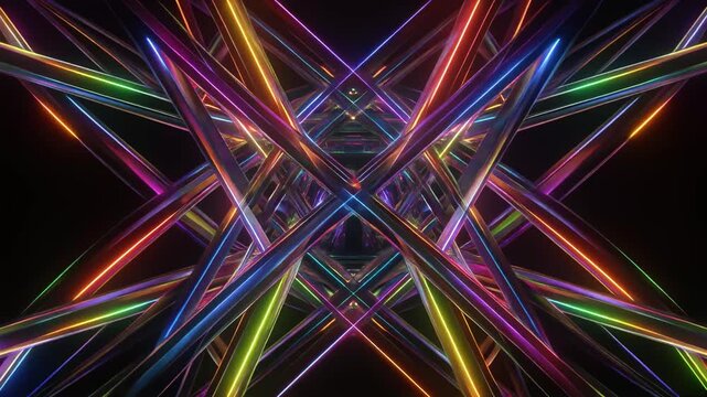 Abstract boolean geometry intersection animation background
