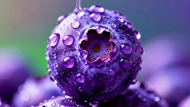 PurpleBlueberrywithWaterDroplets
