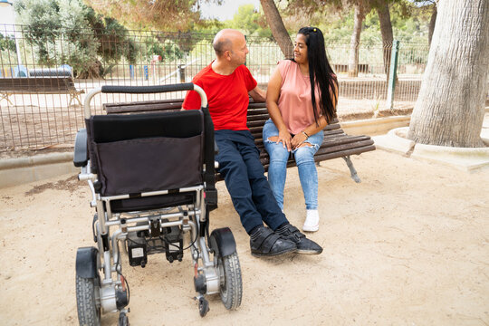 Outdoor inclusivity and companionship on a sunny day