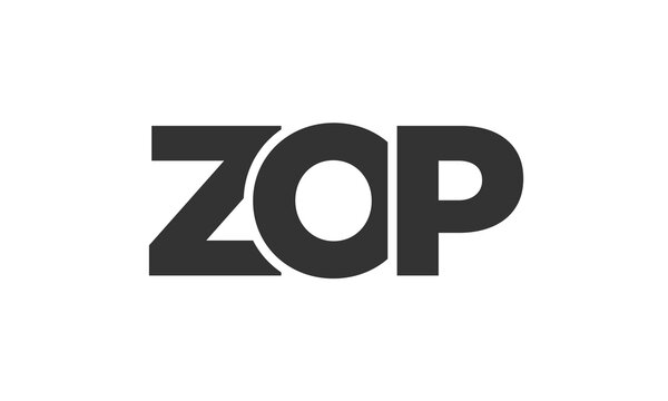 ZOP logo design template with strong and modern bold text. Initial based vector logotype featuring simple and minimal typography. Trendy company identity.