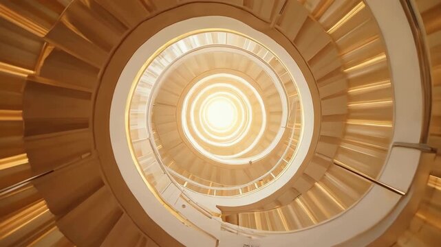 Winding road and spiral staircase show journey, growth, and direction in business and life