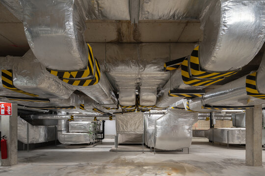Industrial HVAC ventilation system infrastructure