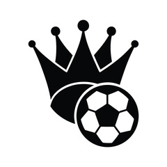 Silhouette of soccer ball with crown © Nazmul