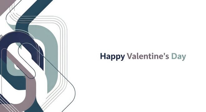 Happy valentine's day minimalist illustration illustration for digital greeting cards