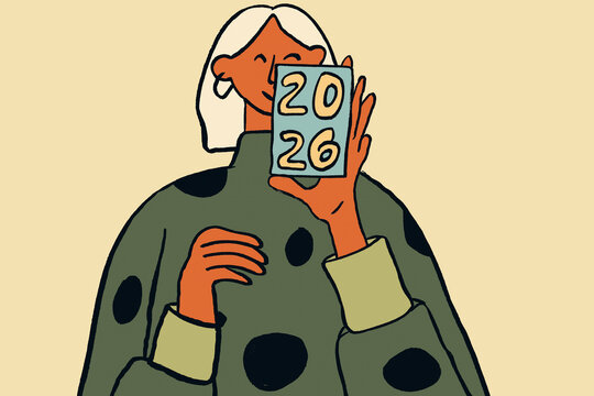 Modern illustration of a new beginning for 2026