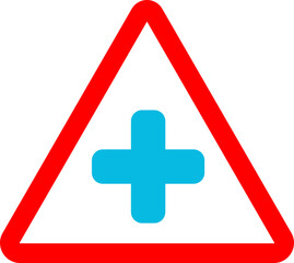 Fototapeta premium First aid medical cross symbol icon isolated on transparent background