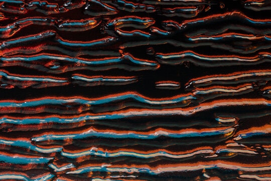 Abstract textured holographic glass with embossed effect