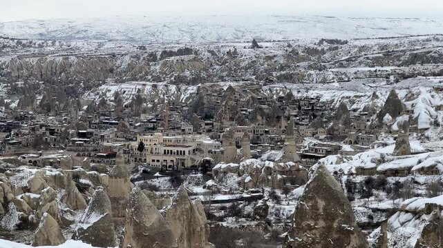 Hot Air Balloons Over Cappadocia Rock Formations at Sunrise in Turkey