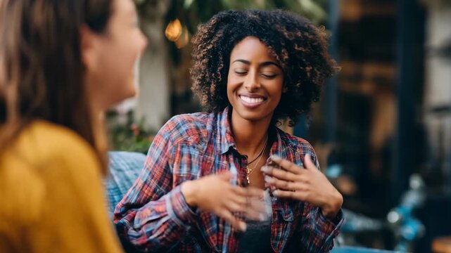 Counselor and client engaged in a supportive conversation about emotional wellness highlighting strategies for stress reduction and happiness improvement.