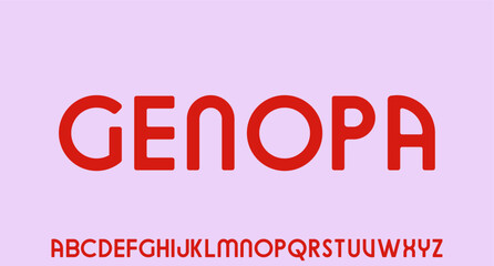 Fototapeta premium genova retro classic vintage font vector alphabet set