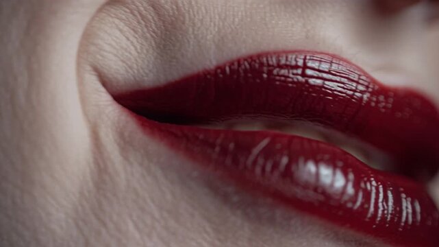 Extreme Close-Up of Smiling Vampire Teeth
