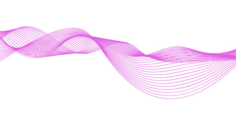 Fototapeta premium Abstract pink wave illustration featuring a vector design of wavy lines and soft curves on a white backdrop for a digital business wallpaper concept